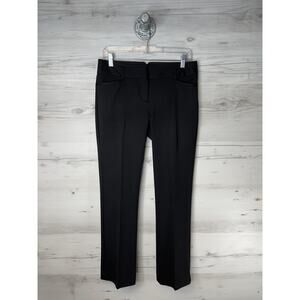 Express Pants Womens 4 Short Black Columnist Dress Work Slim Straight Stretch
